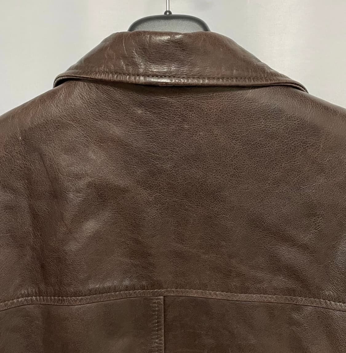 90's 올드 갭 레더 카코트 브라운 L 상품이미지4