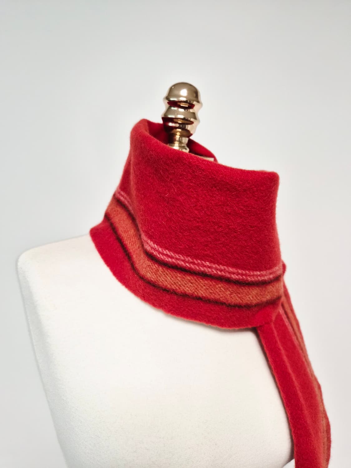 란셀 레드 울 앙고라 머플러  상품이미지2