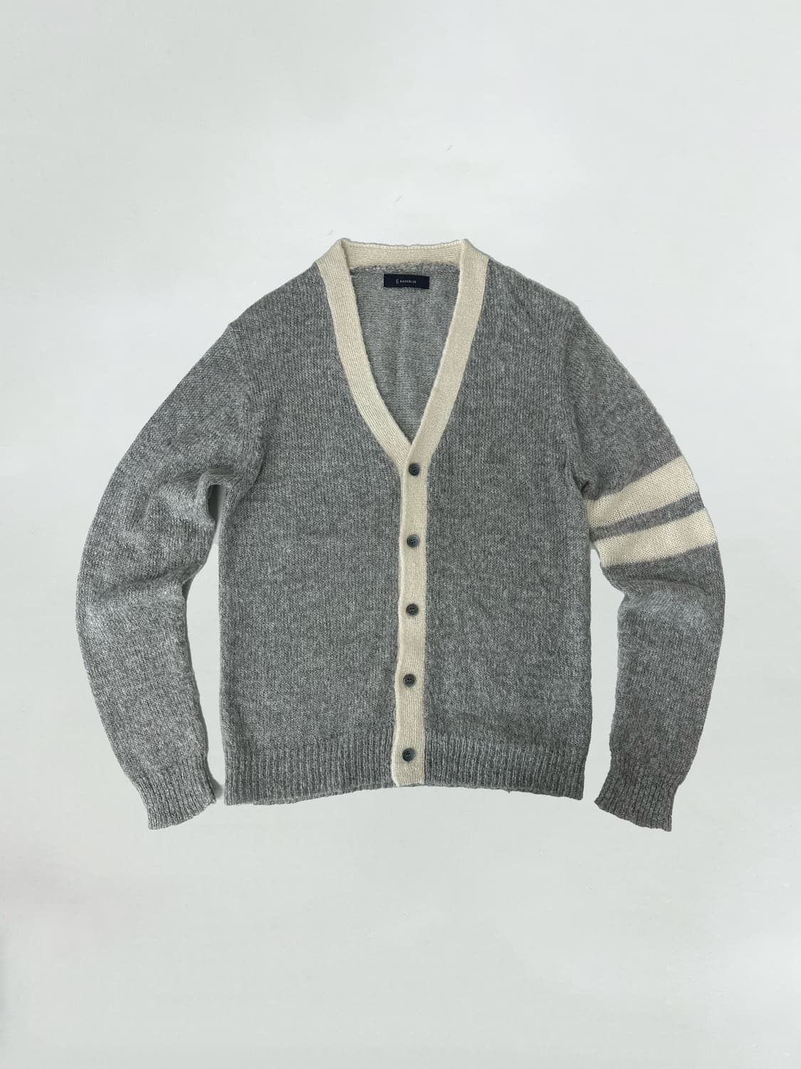 레이지블루 모헤어 완장 가디건 상품이미지1