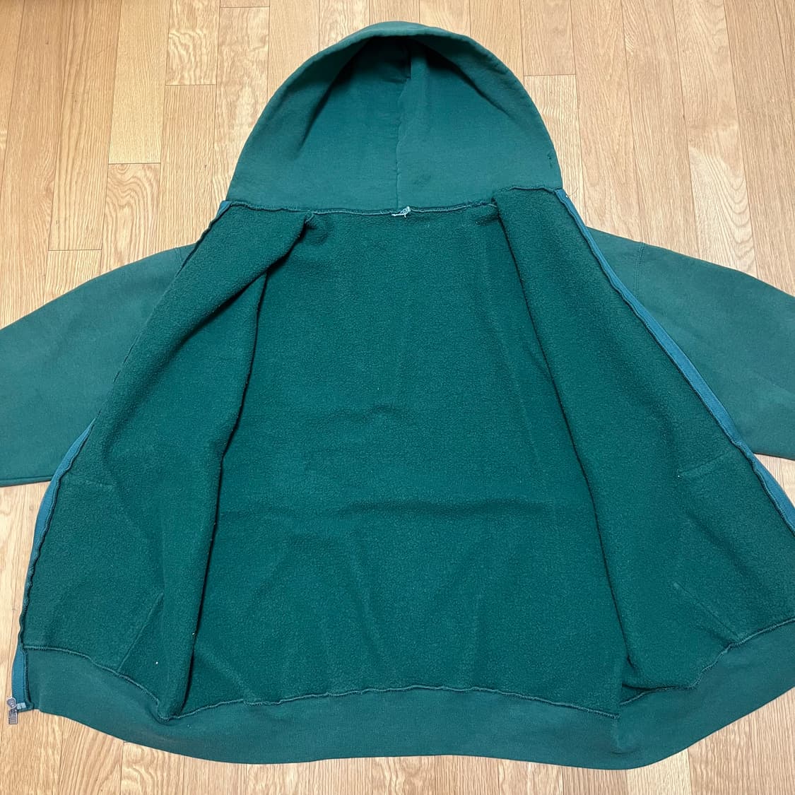 [XL] 90s 빈티지 러셀 후드집업 그린 상품이미지5