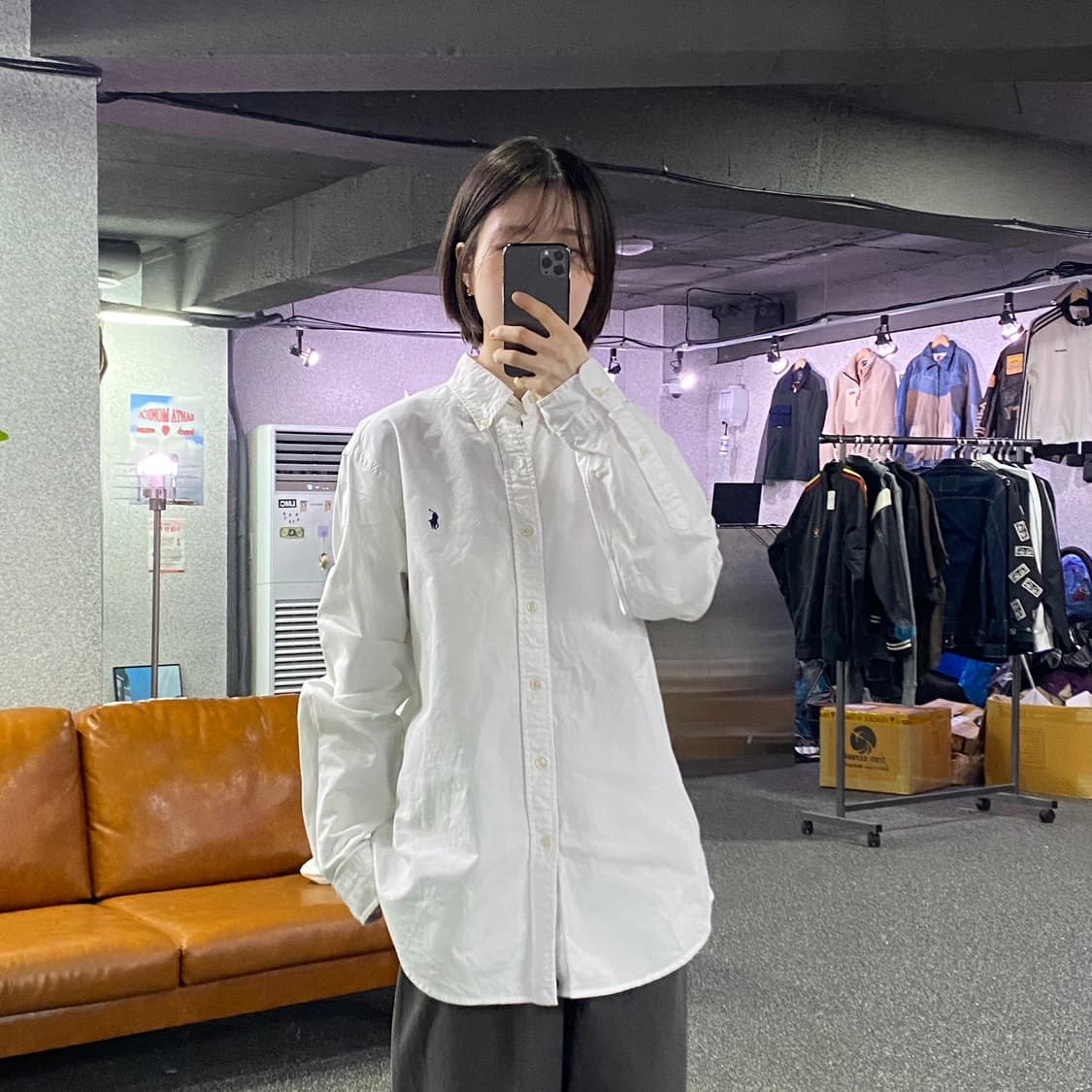 폴로 랄프로렌 클래식핏 화이트 셔츠 B4415 상품이미지1