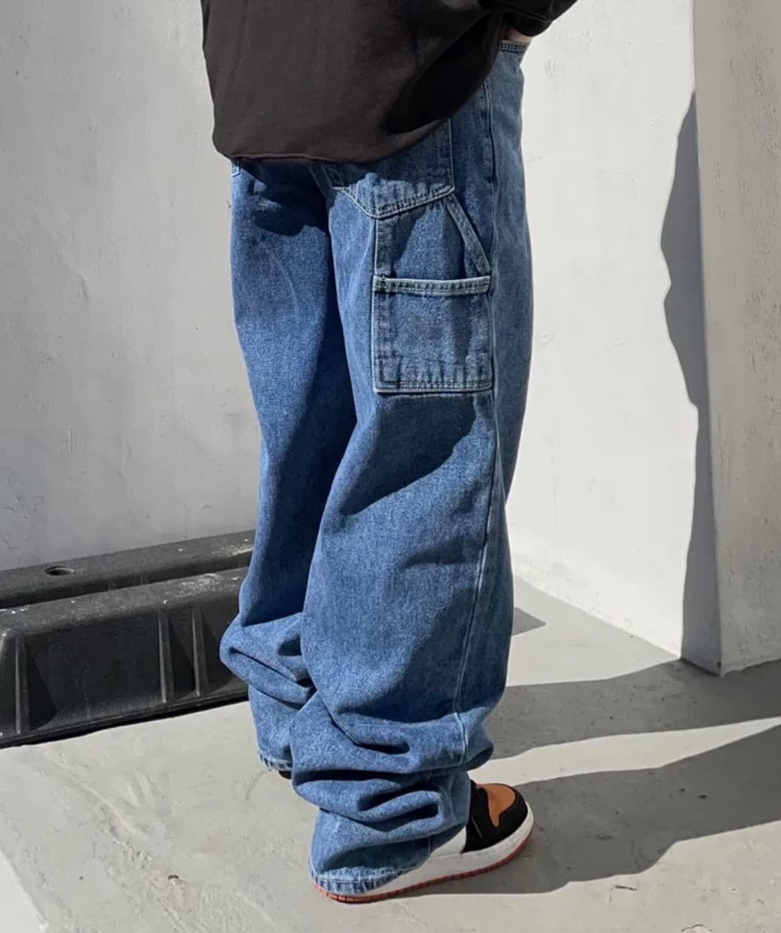 비에스래빗 카펜터 루즈핏 데님 팬츠 딥블루 상품이미지1