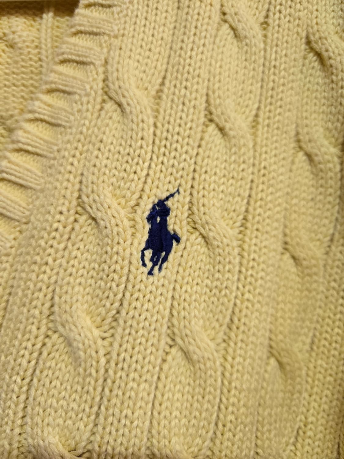 폴로 랄프로렌 스포츠 정품 여성 브이넥 케이블 니트 상품이미지4