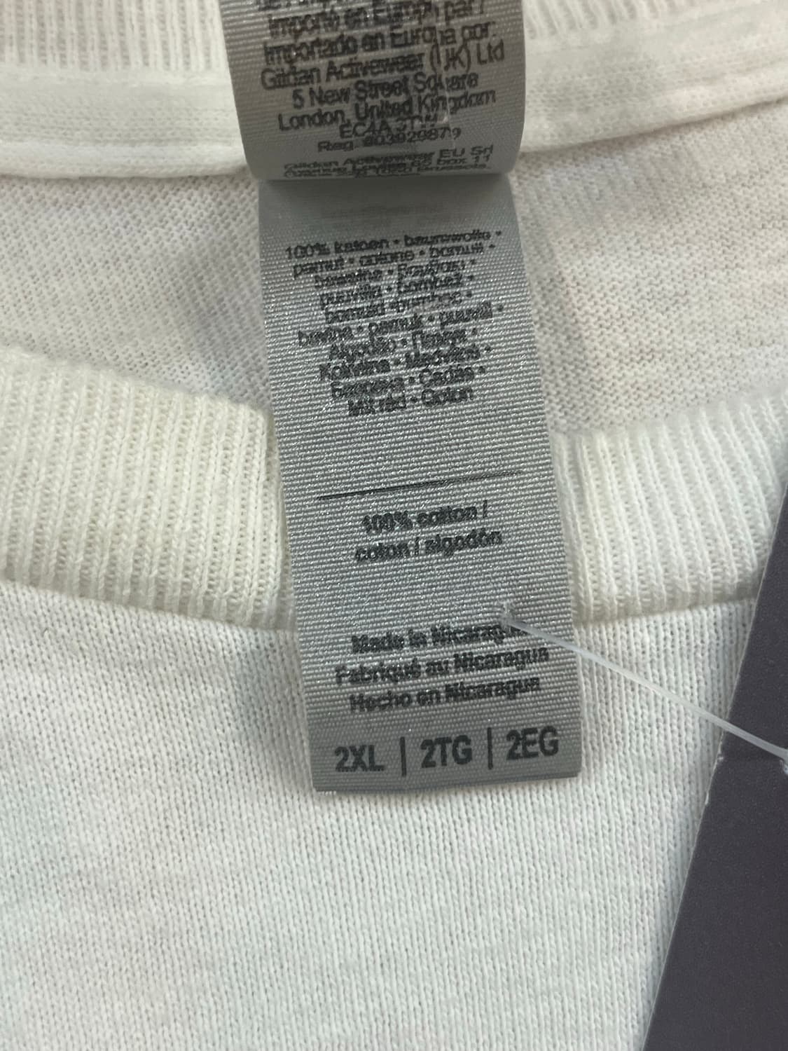 빈티지 길단 USA 레터링 반팔티 화이트 2XL #csz3407  상품이미지3