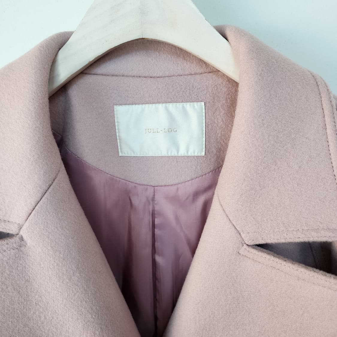 JULL LOG 핑크 롱 코트 벨트 상품이미지2