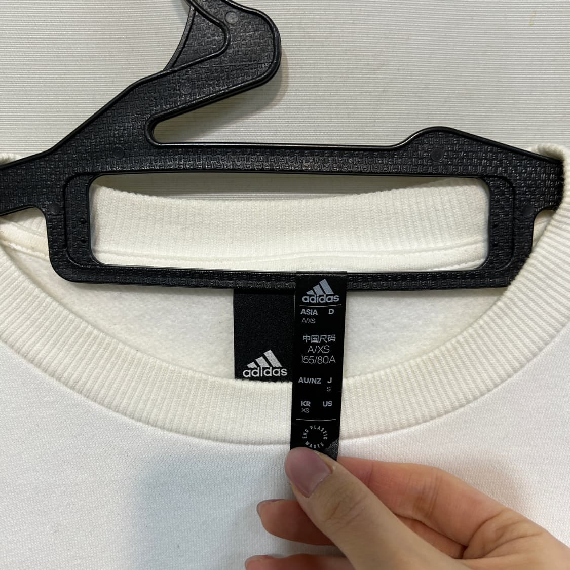 아디다스 여성 기모 맨투맨 95정도 상품이미지2