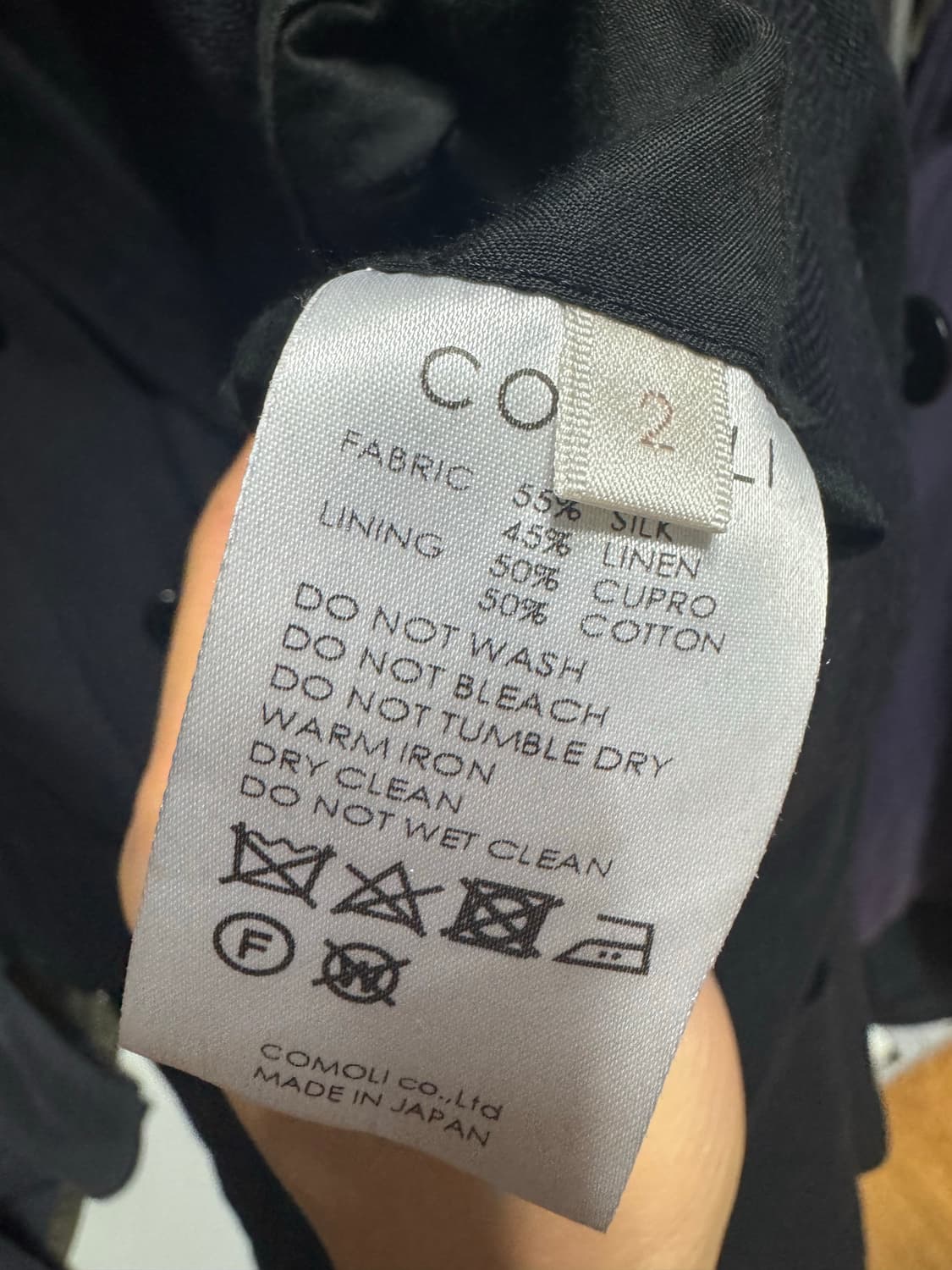 [2] comoli 리넨실크 더블 브레스티드 자켓 상품이미지4