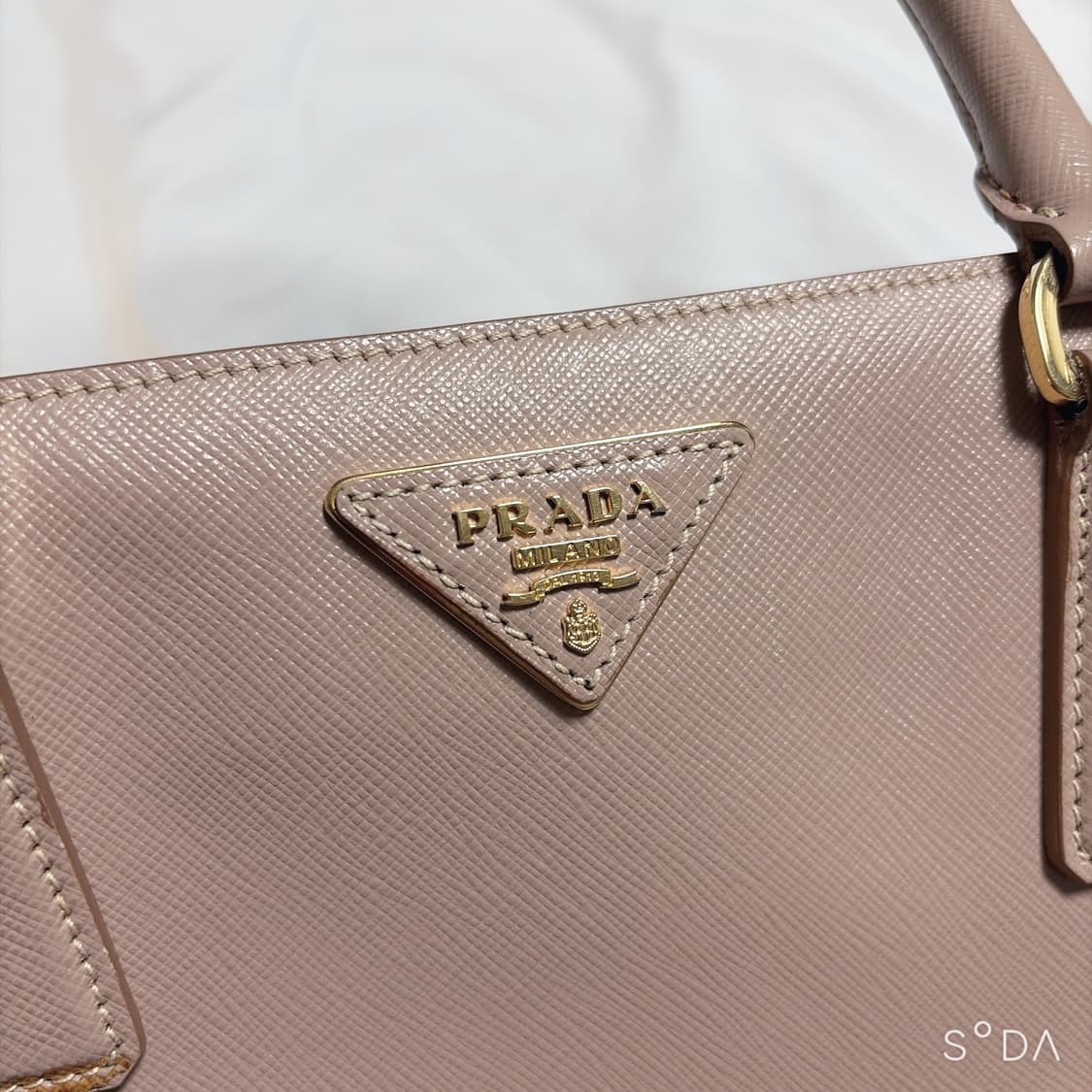 프라다 사파이노 핑크 토트백 (크로스끈X) 상품이미지7