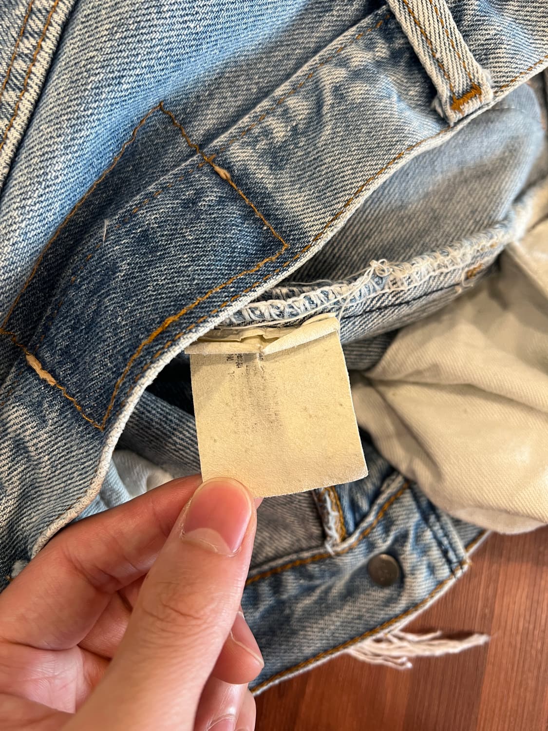 90s Levis 리바이스 빈티지 컷오프 데님 쇼츠 팬츠 (USA) 상품이미지8
