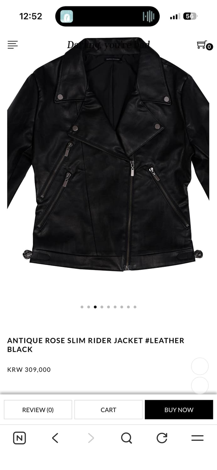 달링유어배드 ANTIQUE ROSE SLIM RIDER JACKET 상품이미지4