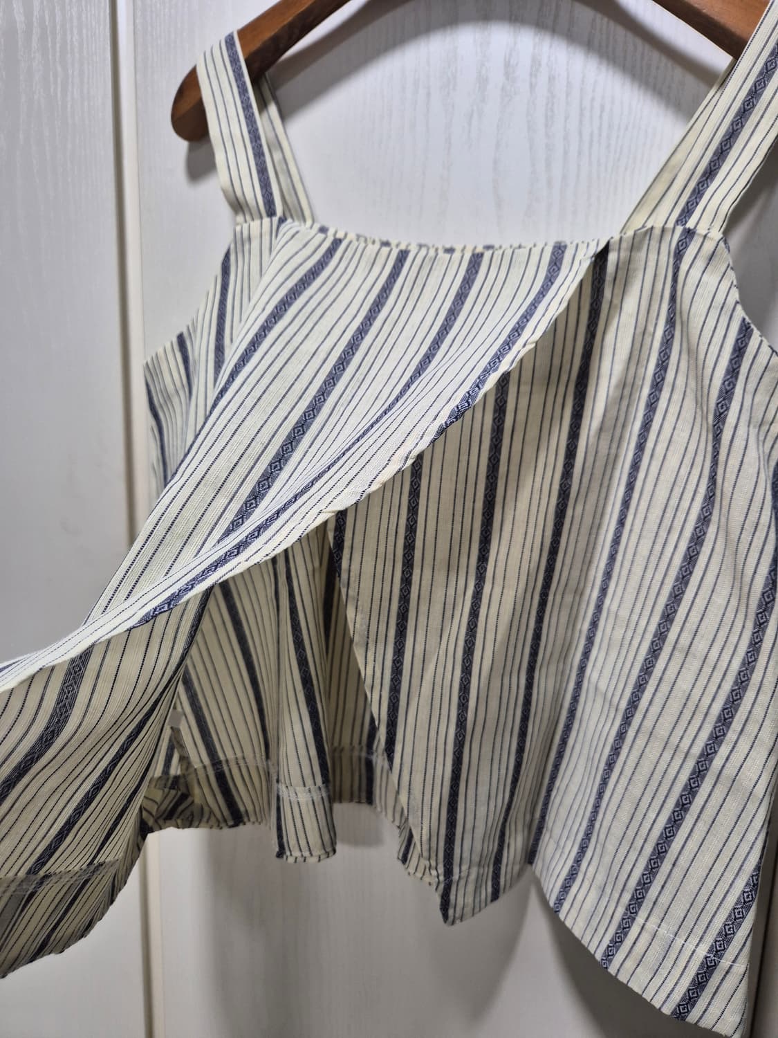 (세일)(새상품)스트라이프 끈나시 스커트 투피스 세트 상품이미지5