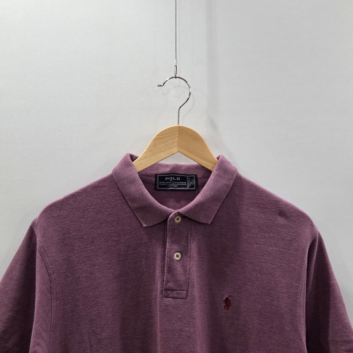 폴로랄프로렌 피케 카라 반팔티 퍼플 L  상품이미지2