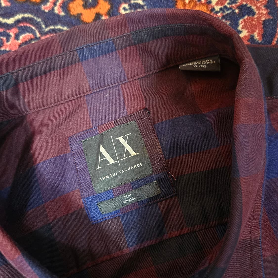 (새상품)아르마니 익스체인지 체크 셔츠 상품이미지4