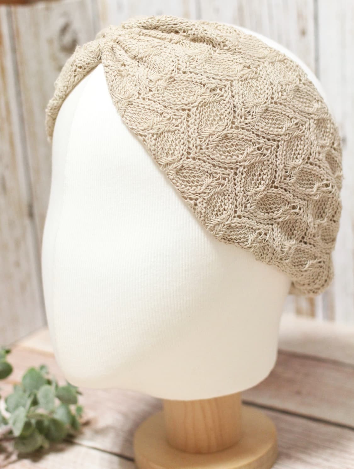 핸드메이드 베이지 니트 헤어밴드 상품이미지3