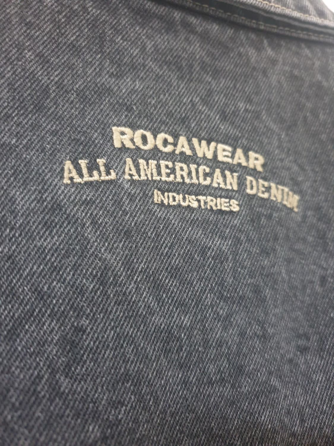 로카웨어 rocawear 데님 빈티지 흑청 자켓 XL 상품이미지3