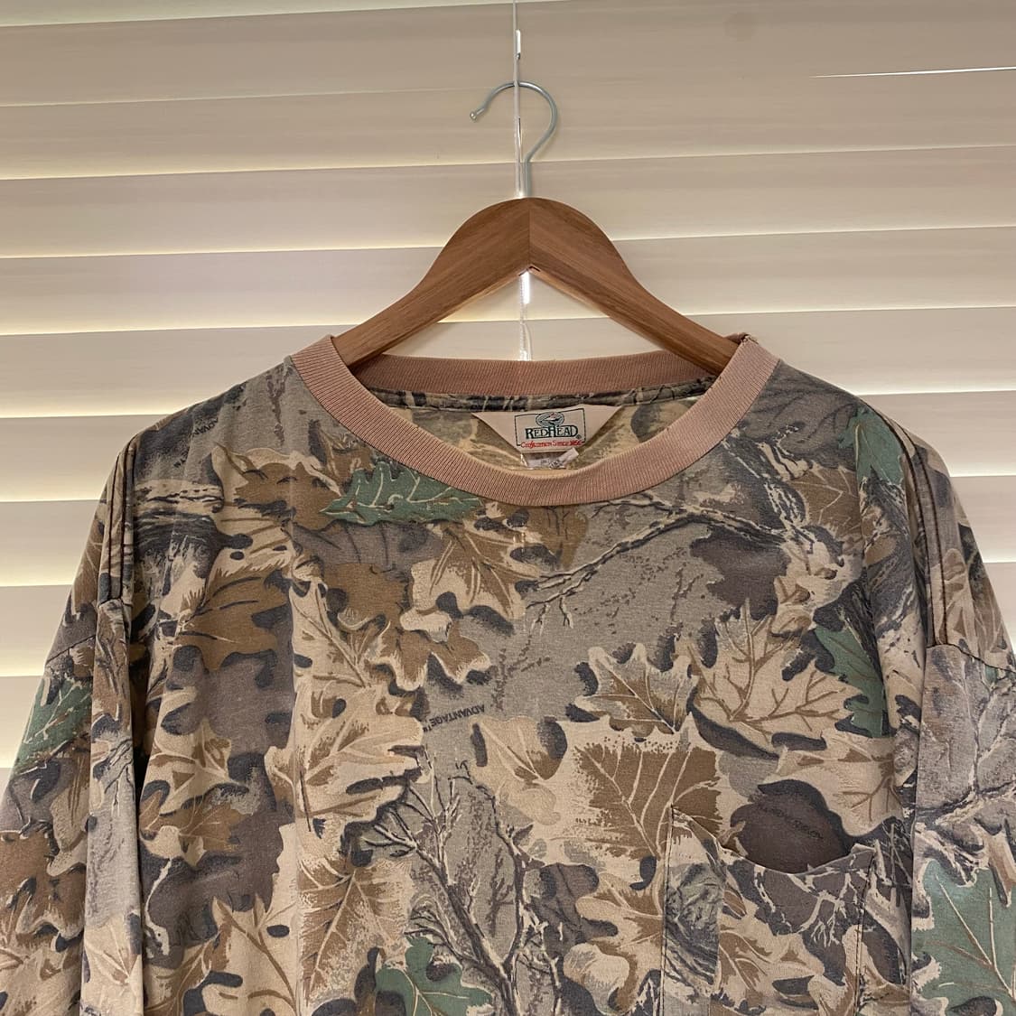 80s 빈티지 리얼트리 카모 롱슬리브 긴팔 티셔츠 USA Made L 상품이미지2