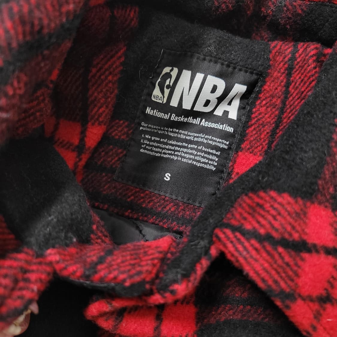 NBA 엔비에이 시카고불스 체크 누빔 점퍼 자켓 상품이미지3