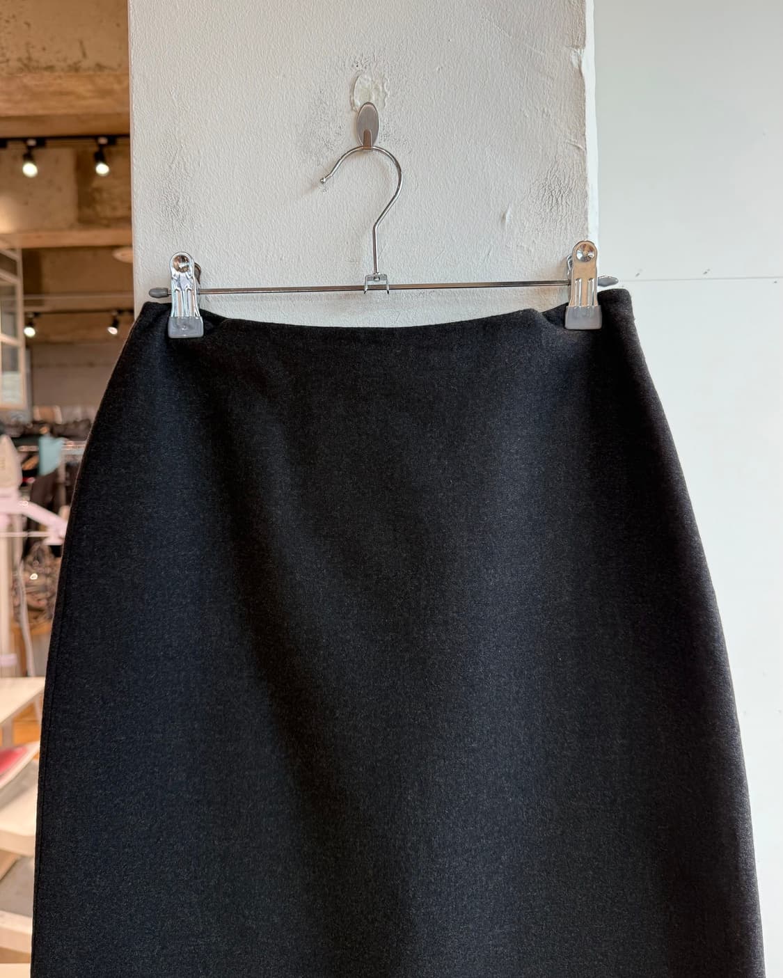 폴로 랄프로렌 퍼플라벨 차콜 레인울 미디스커트 상품이미지3