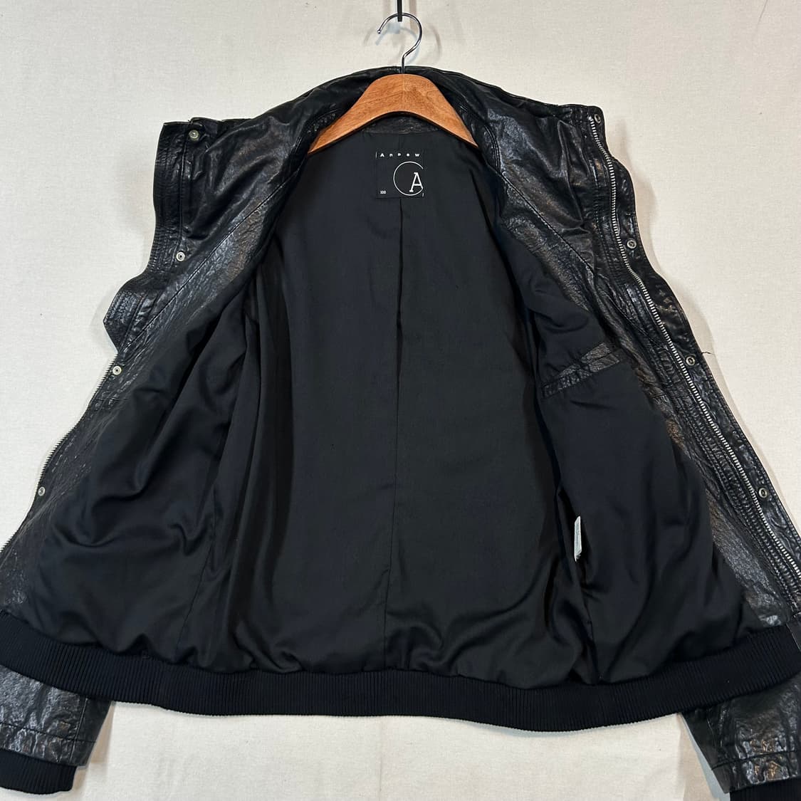 L) 앤듀 리얼 양가죽 하이넥 블루종 라이더 자켓 상품이미지7