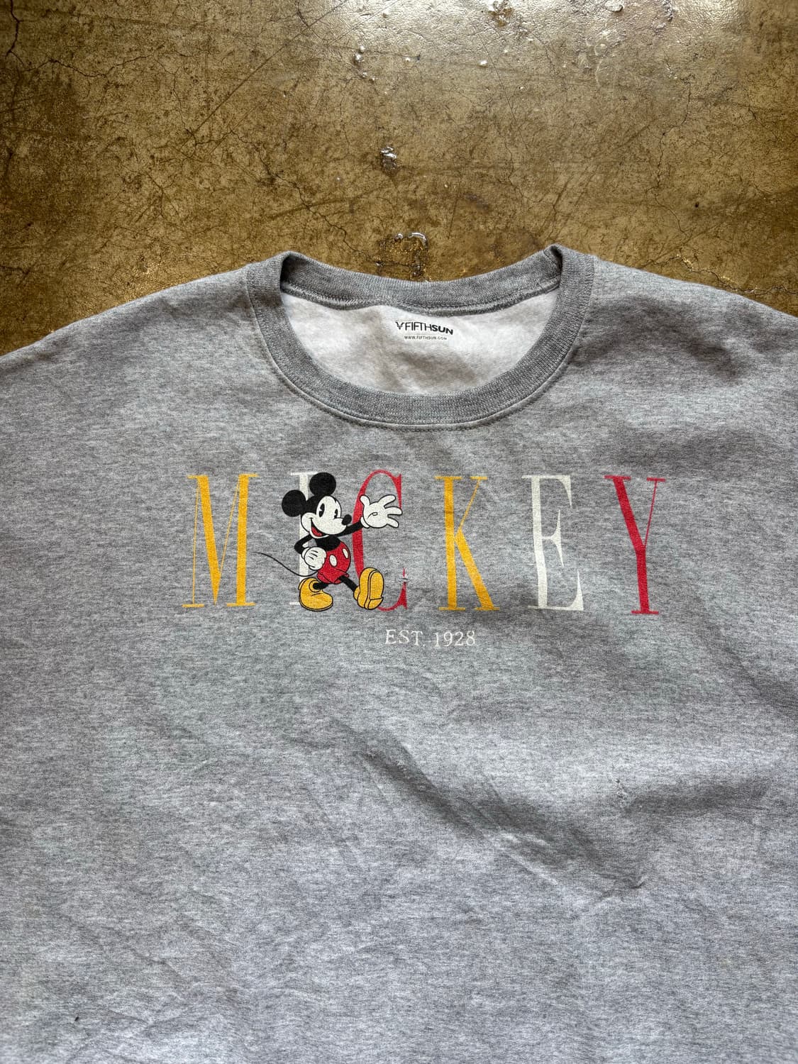 빅사이즈 미키 그레이 스웻셔츠 상품이미지3