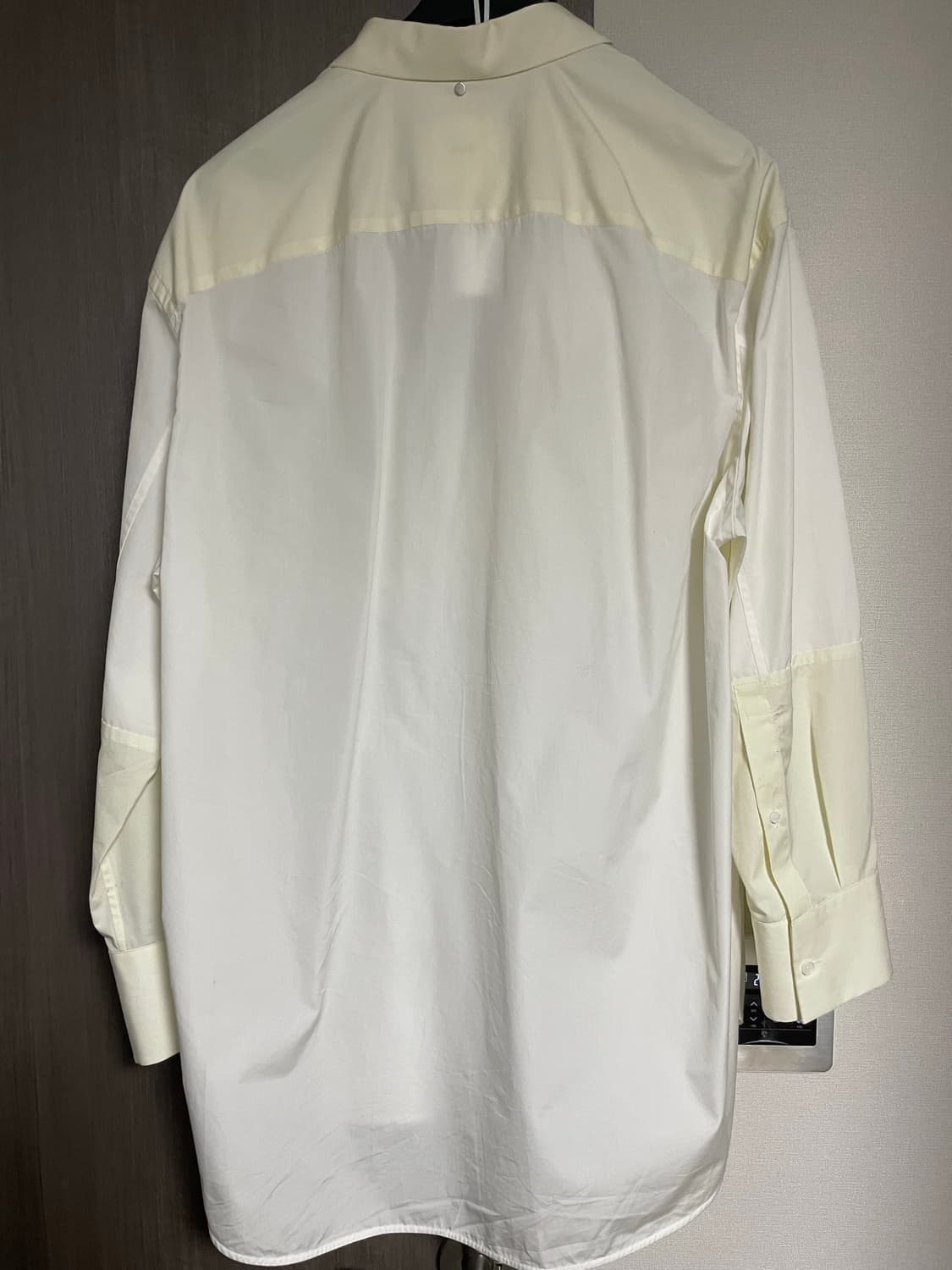 OAMC 남성 투톤 배색 오버핏 셔츠 화이트 상품이미지2