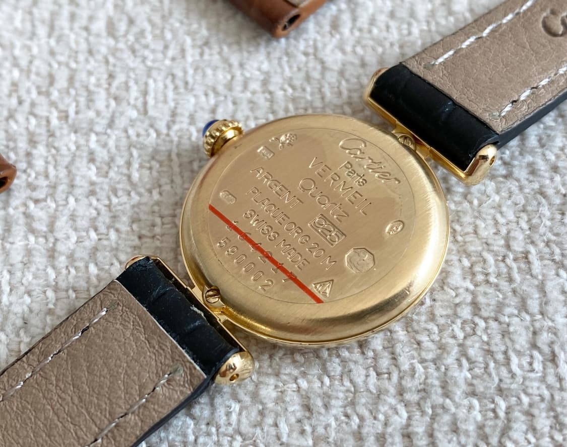 까르띠에 머스트 꼴리제드 24mm 쿼츠 여성용 금장 실버 상품이미지9