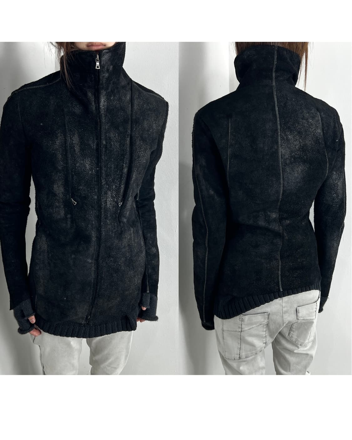 ISAAC SELLAM WAX COATED CALF SKIN JACKET 상품이미지1