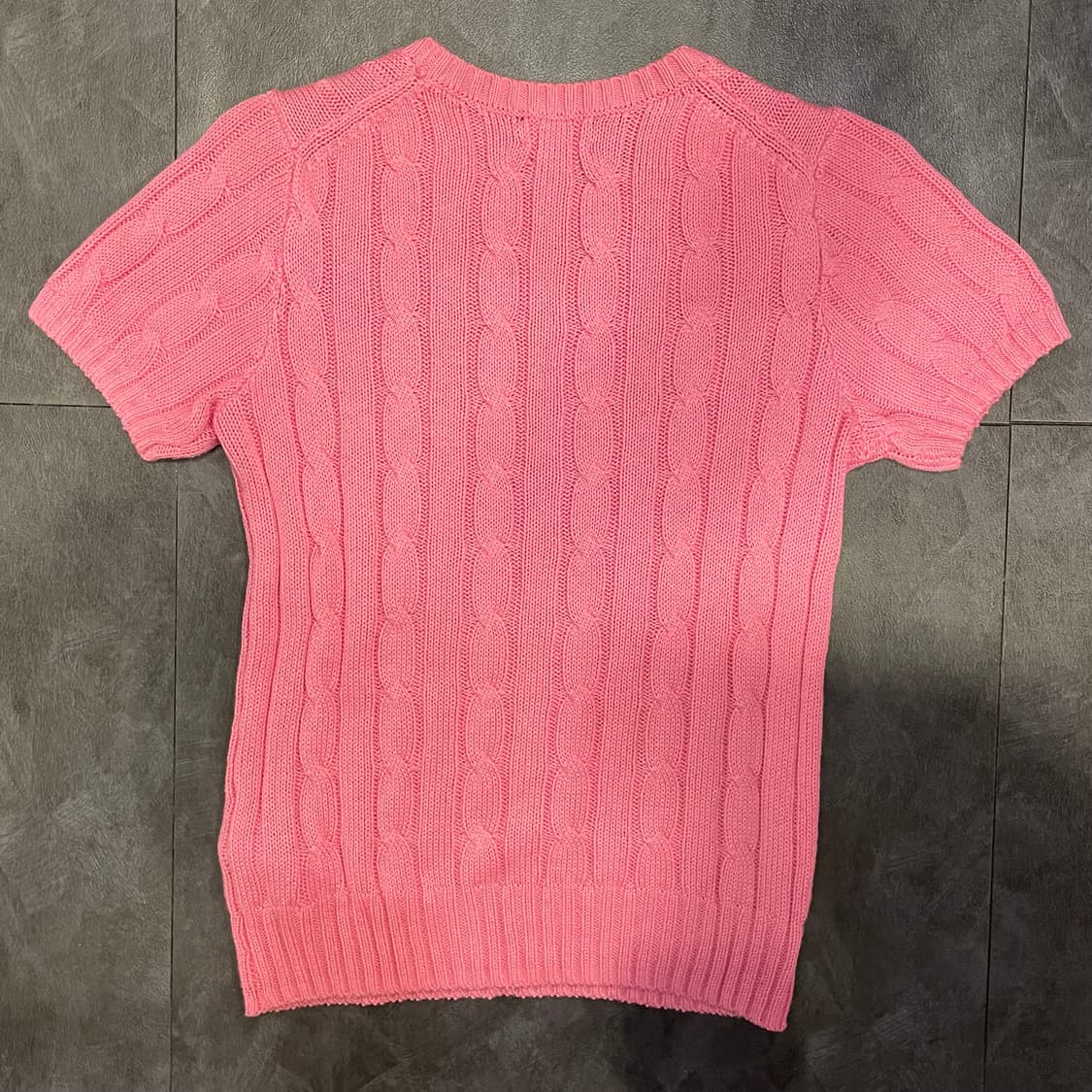 [IM] polo 폴로랄프로렌 꽈배기 핑크 반팔니트 상품이미지6