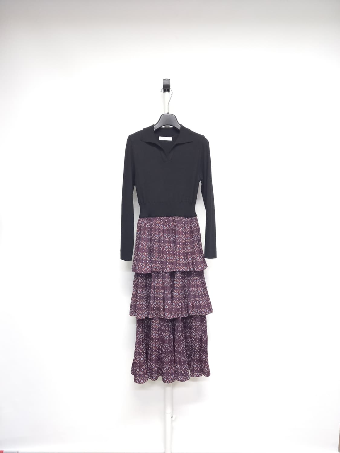 듀엘 춘추 니트 캉캉 스커트 맥시 원피스  F 33-55 상품이미지1