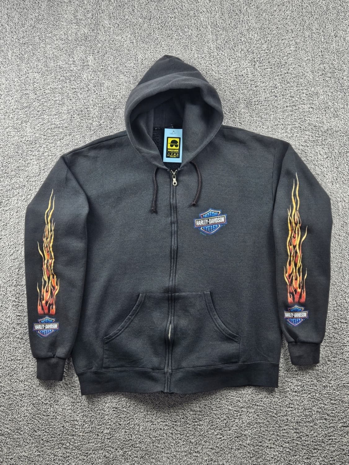 00's 할리데이비슨 플레임 프린팅 후드 집업 ( L추정 )/ 11144 상품이미지2