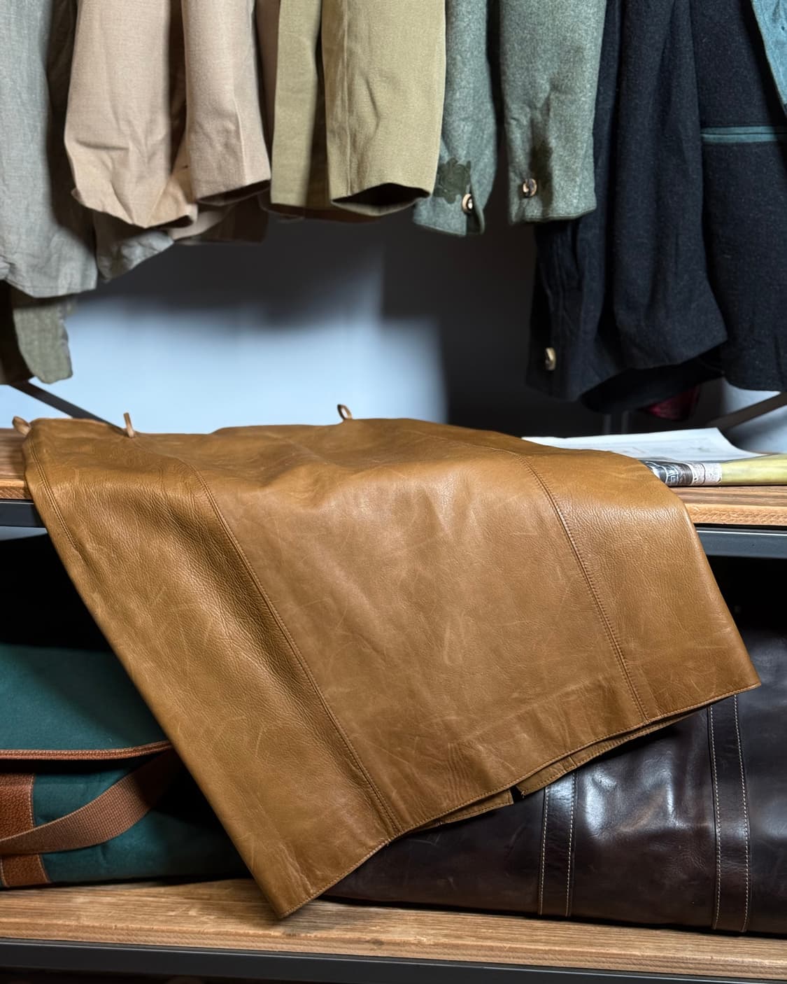 10‘s 폴로 랄프로렌 램스킨 A-라인 미디 스커트 4 상품이미지8