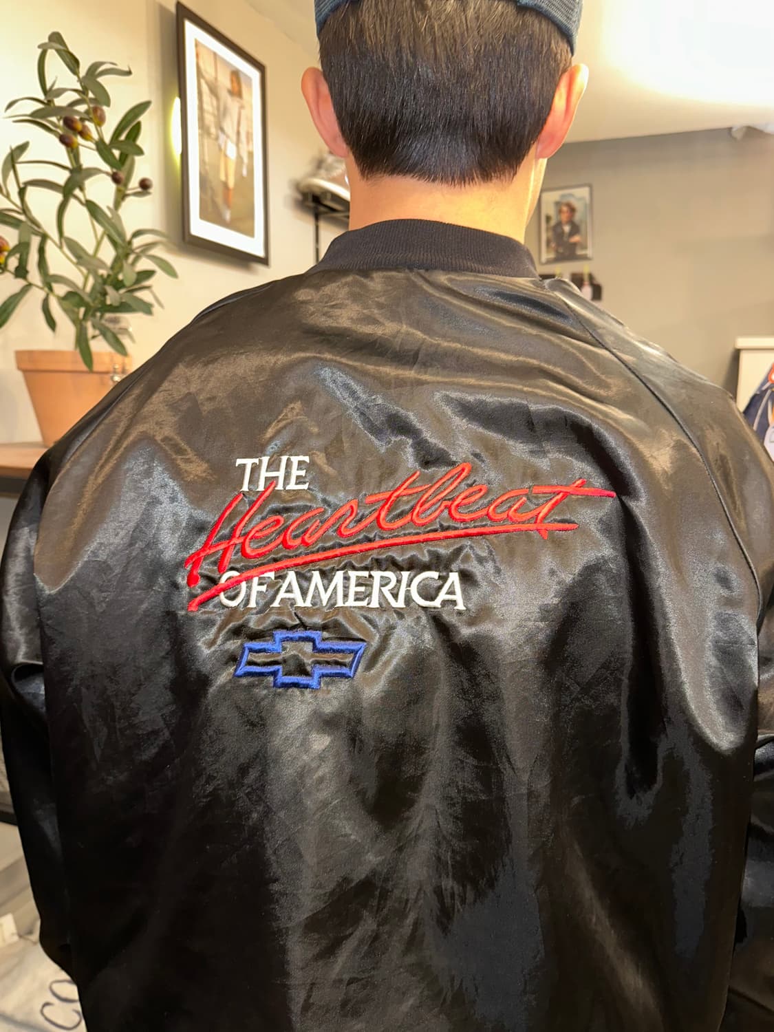 90’s Chevrolet logo satin bomber jakcet 상품이미지2