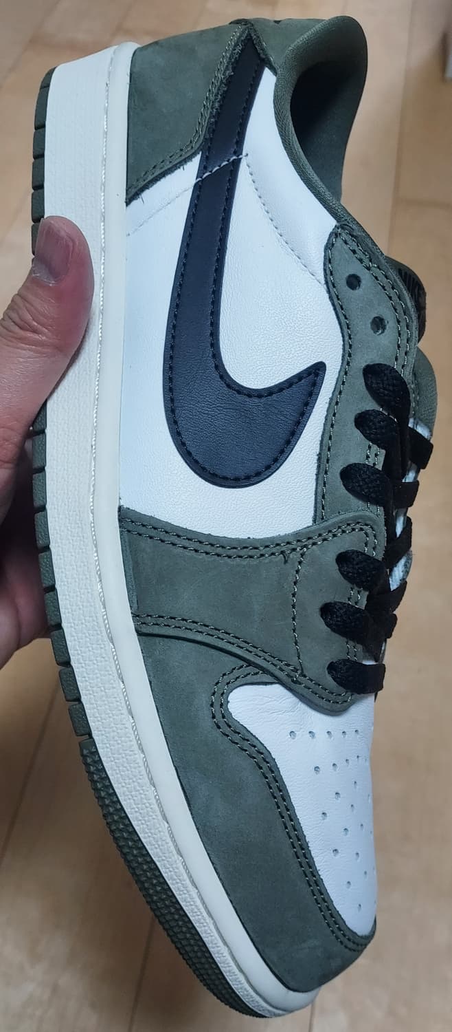 (280)나이키 조던1로우 OG 미디엄 올리브 블랙 상품이미지1