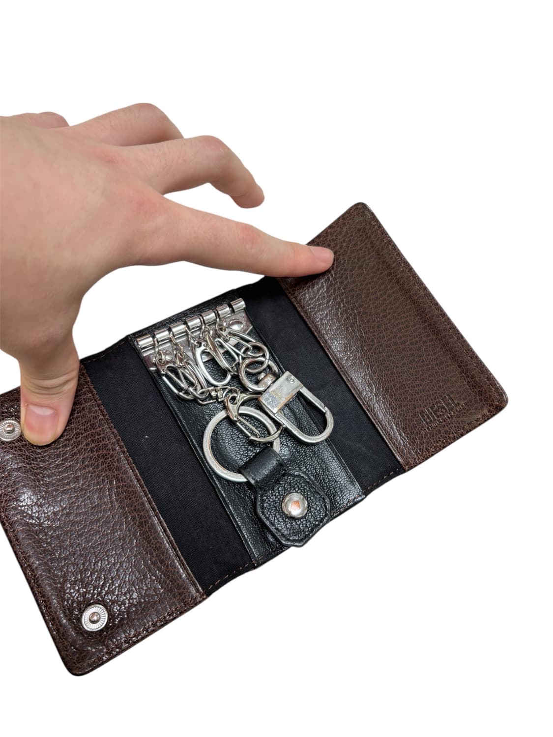 디젤 브라운 6링 가죽 키케이스        상품이미지1