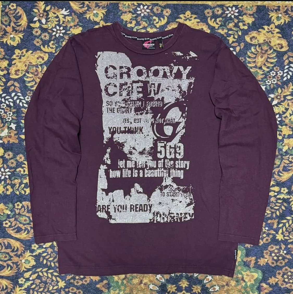 [재패니즈]GrooveCrew Y2K 프린팅 롱슬리브 상품이미지1