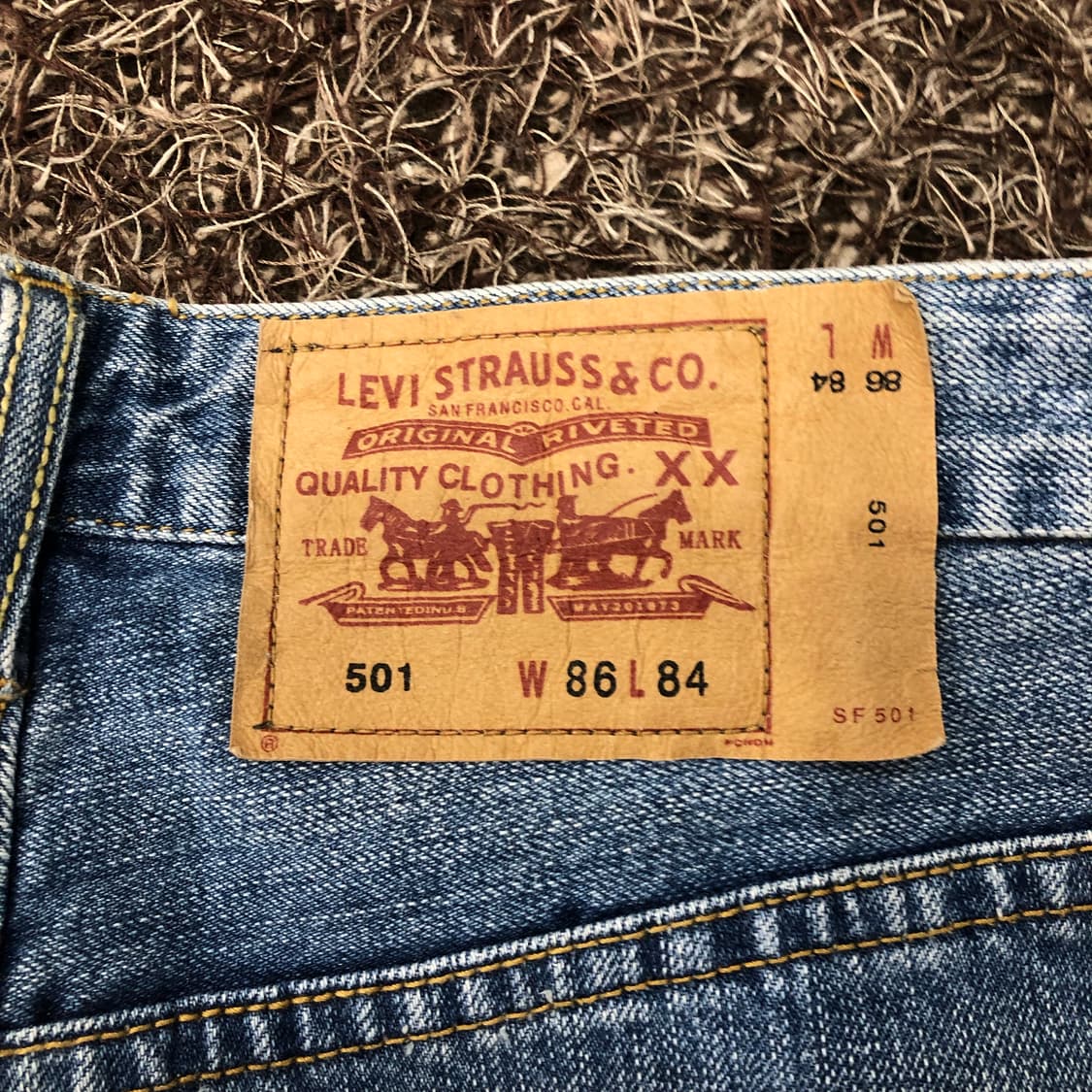 리바이스 501 워싱 데님 팬츠 상품이미지6