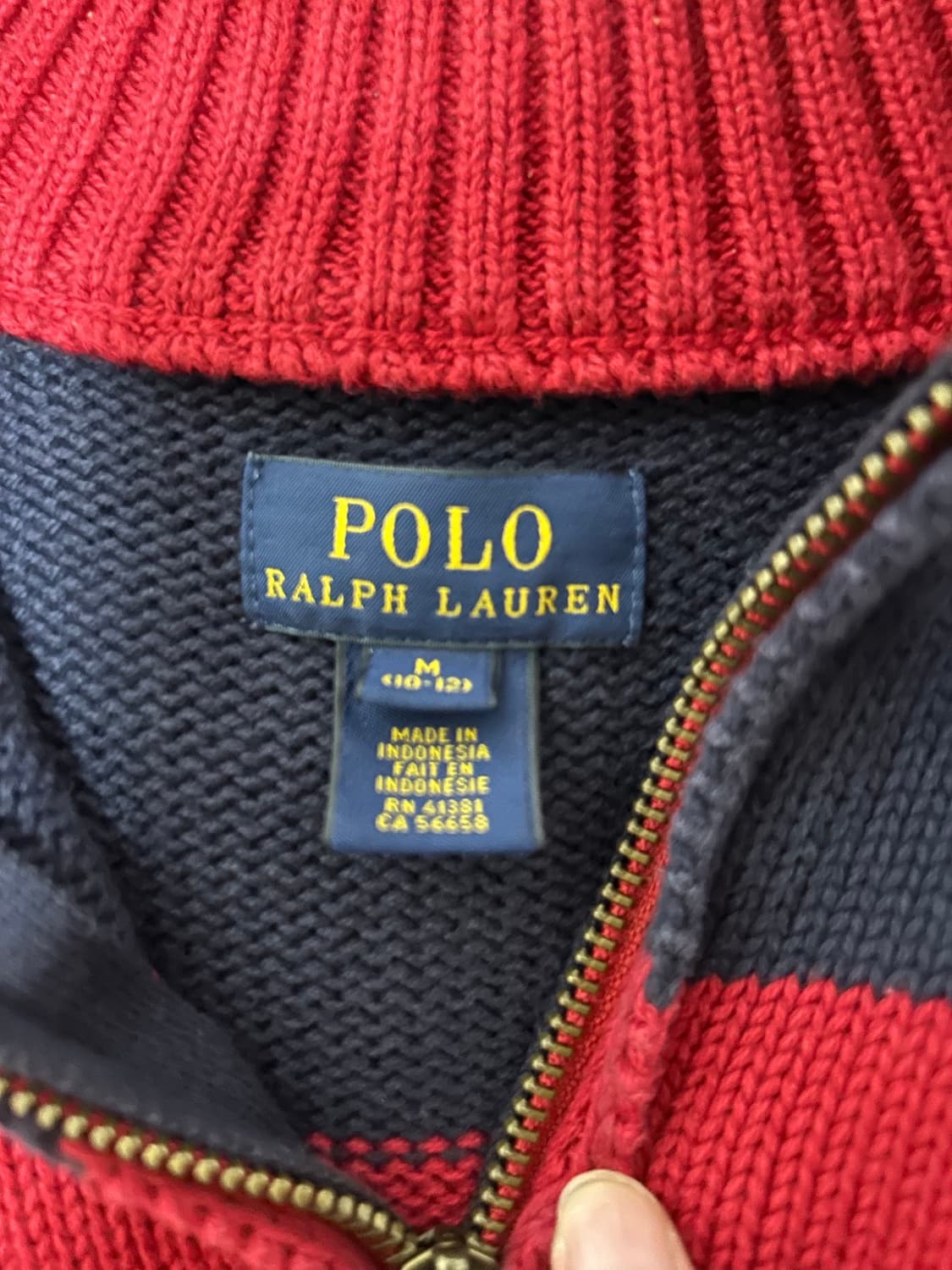 폴로 랄프로렌 빅포니 반집업 니트M 상품이미지4