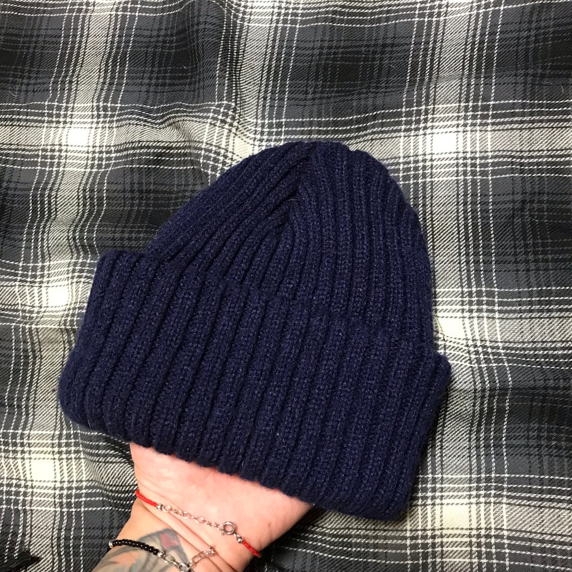 재팬 도톰 헤비 울 숏비니 네이비 상품이미지2