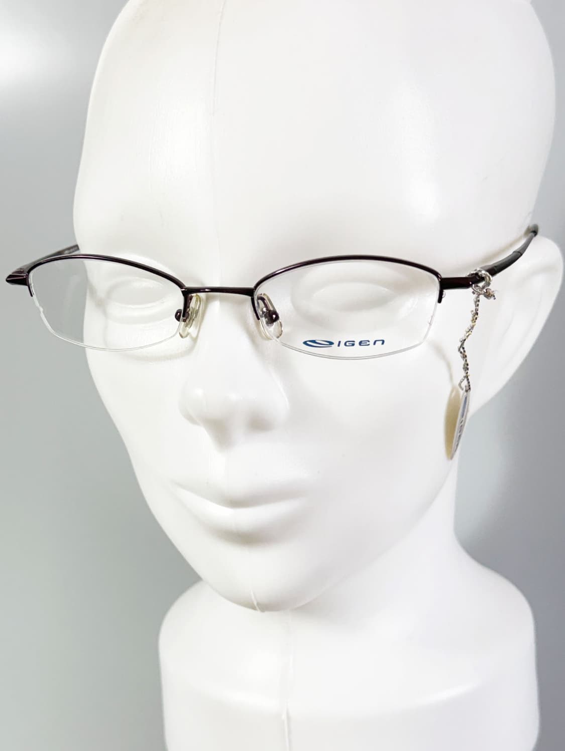 IGEN 반무테 스퀘어 메탈 프레임 빈티지 안경 상품이미지8