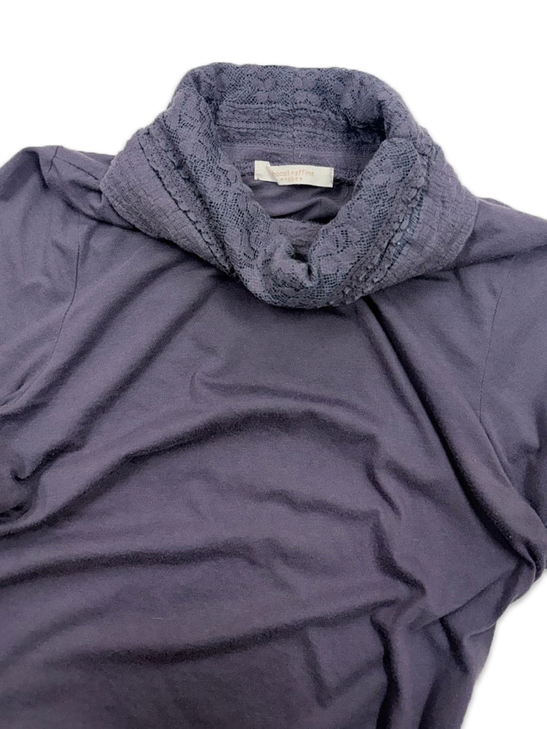 빈티지 퍼플 레이스 레이어드 긴팔티 상품이미지4