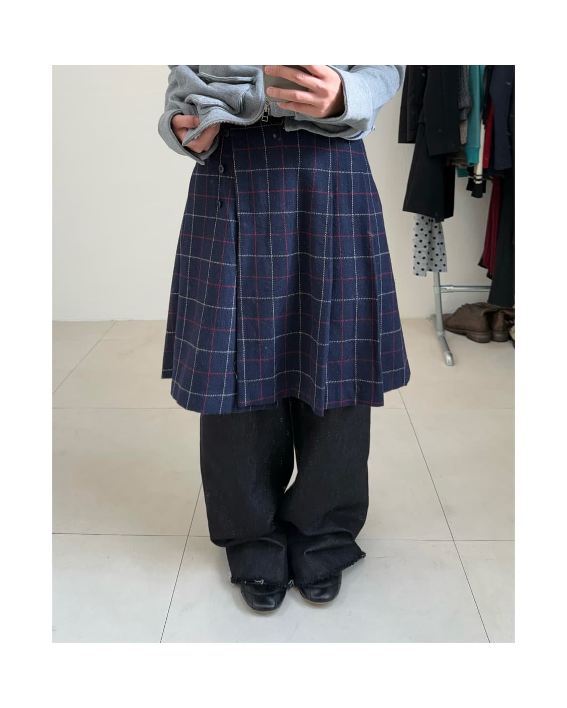 빈티지 울 혼방 스커트 상품이미지1