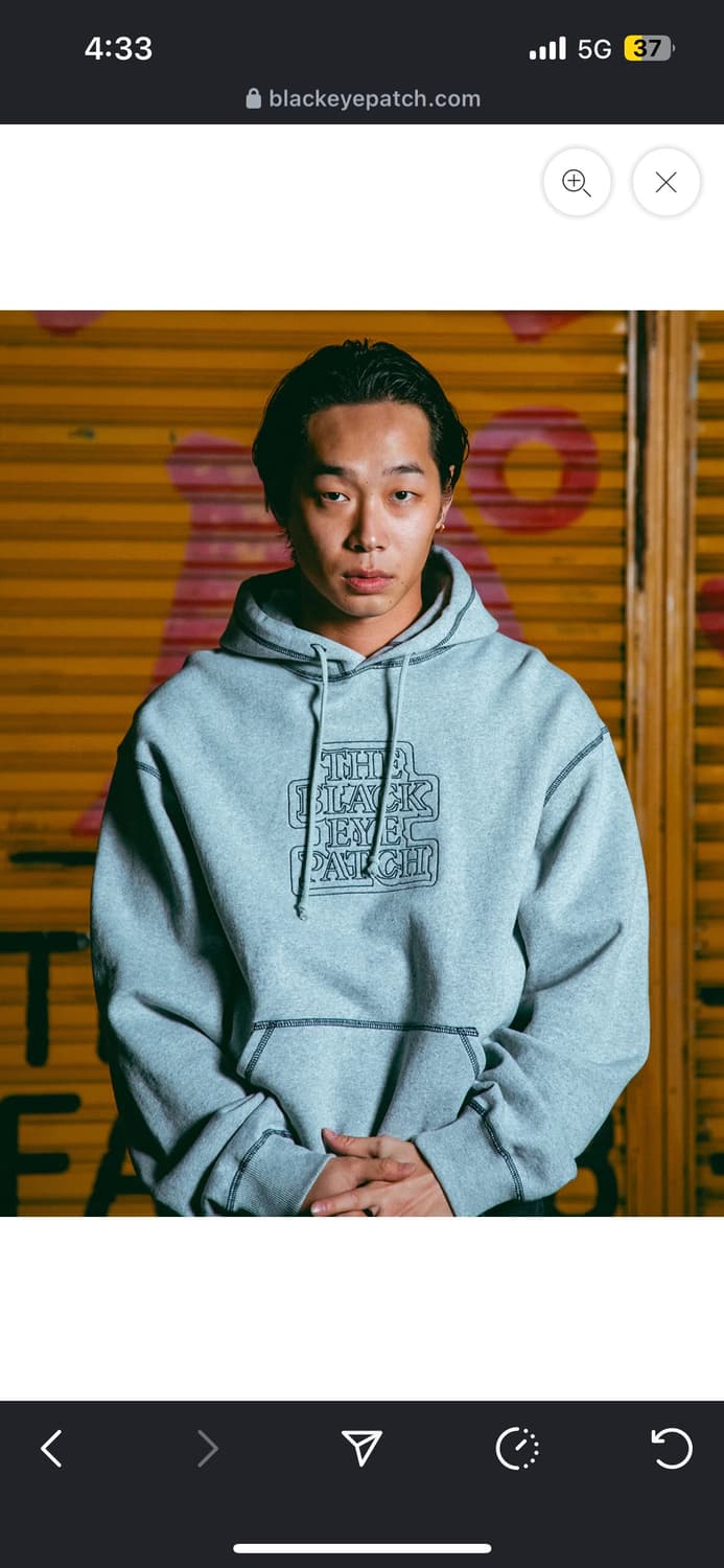 블랙아이패치 스티치 후드 그레이 xl 상품이미지1