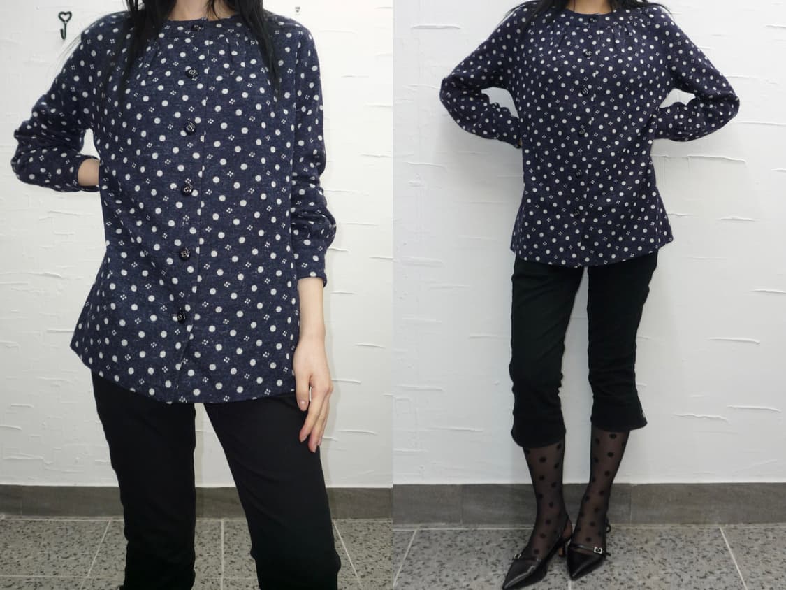 dot navy wool jacket 상품이미지1