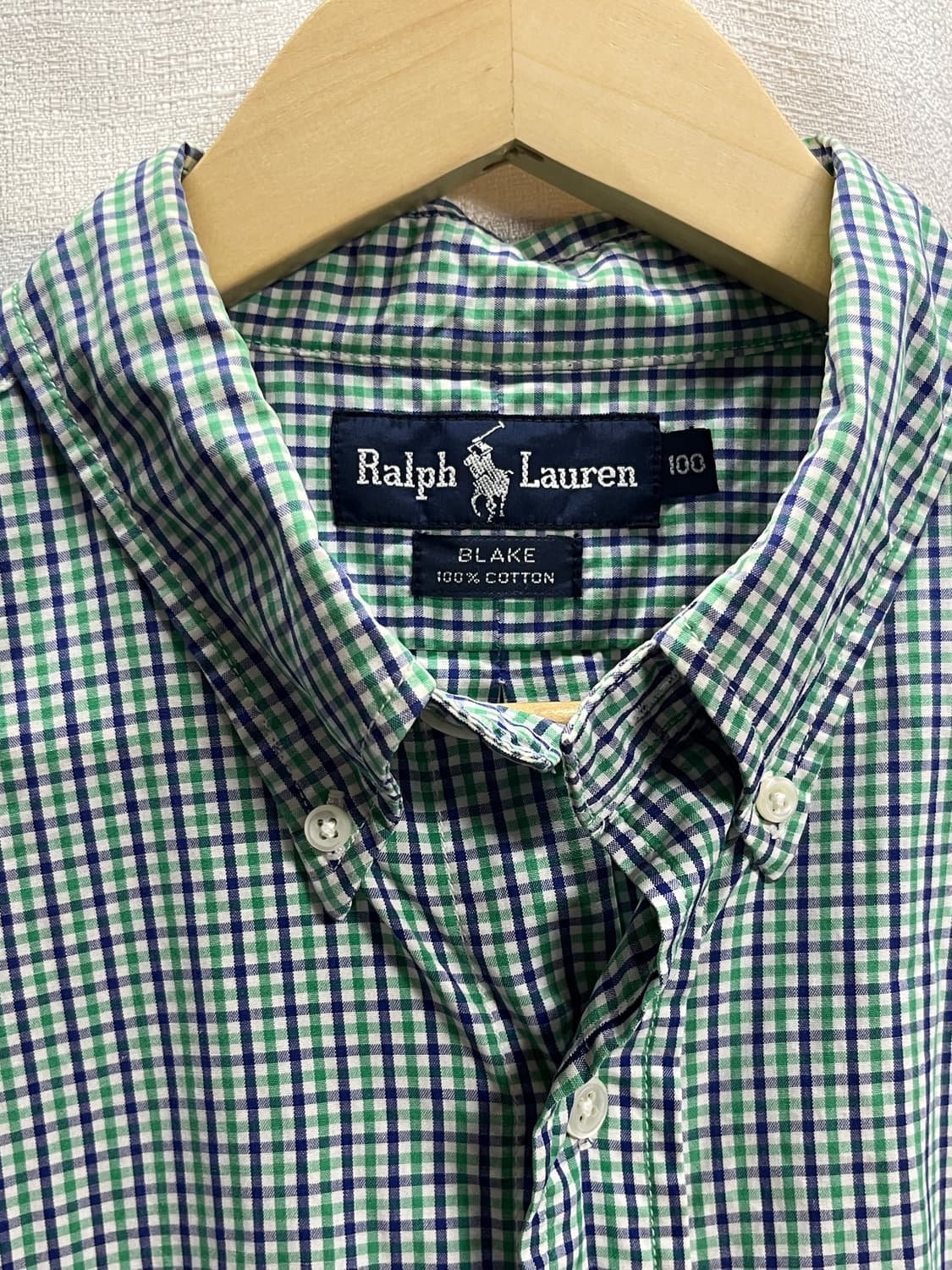 공용 폴로랄프로렌 잔체크 셔츠 남방 100 상품이미지5