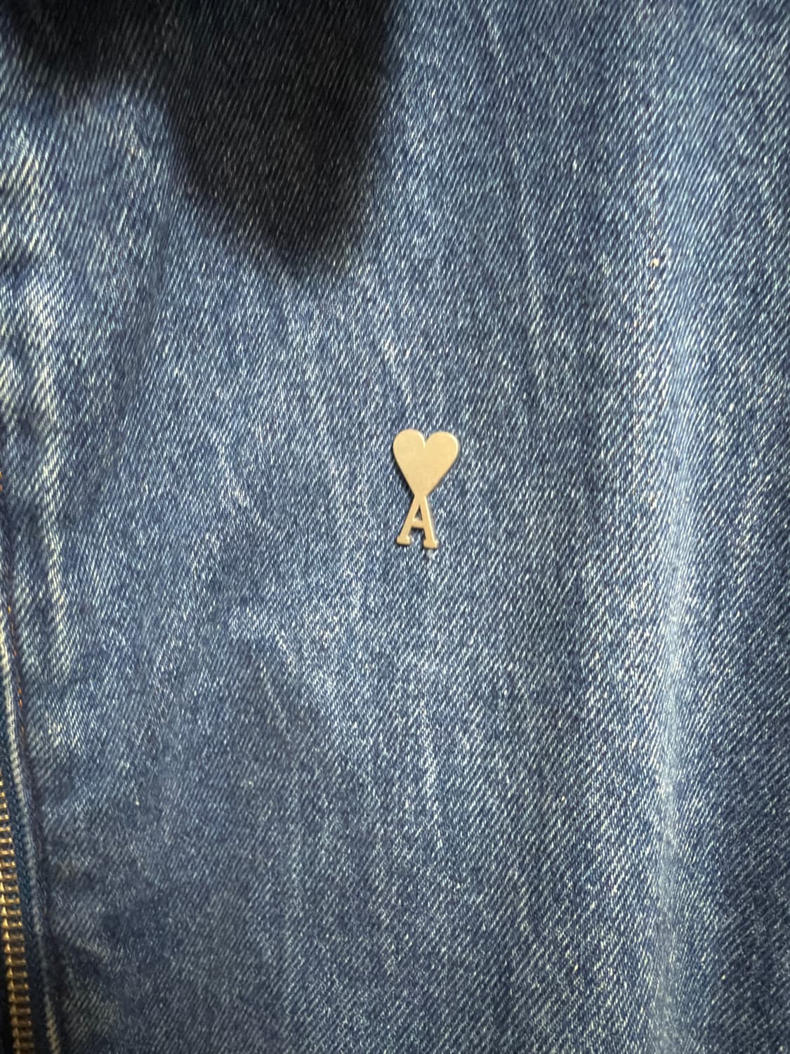 [정품] 아미 실버 하트로고 데님 지퍼 청자켓  상품이미지2