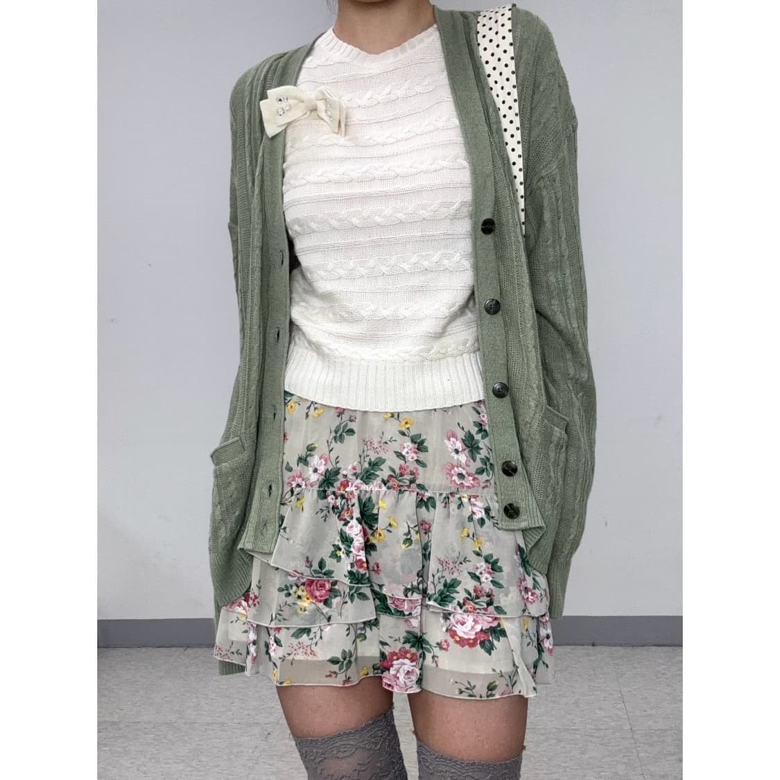 빈티지 플로럴 슬리브리스 스커트 상품이미지1