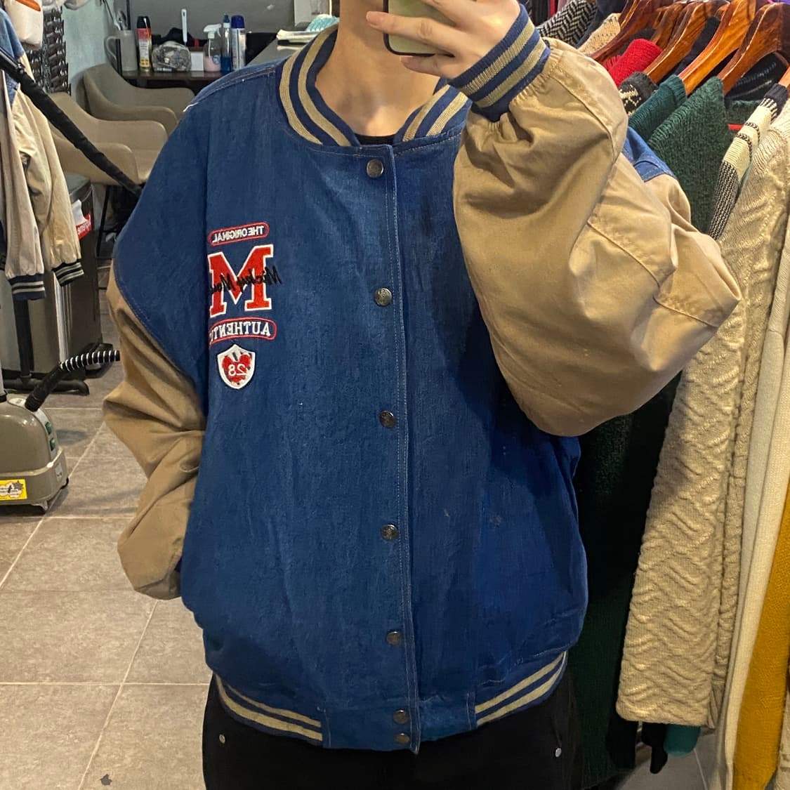 [NO.9] VTG 데님 바시티 자켓 상품이미지1