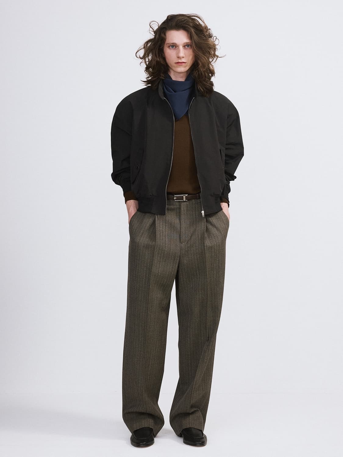 렉토 크롭 해링턴 점퍼 자켓 블랙 상품이미지1