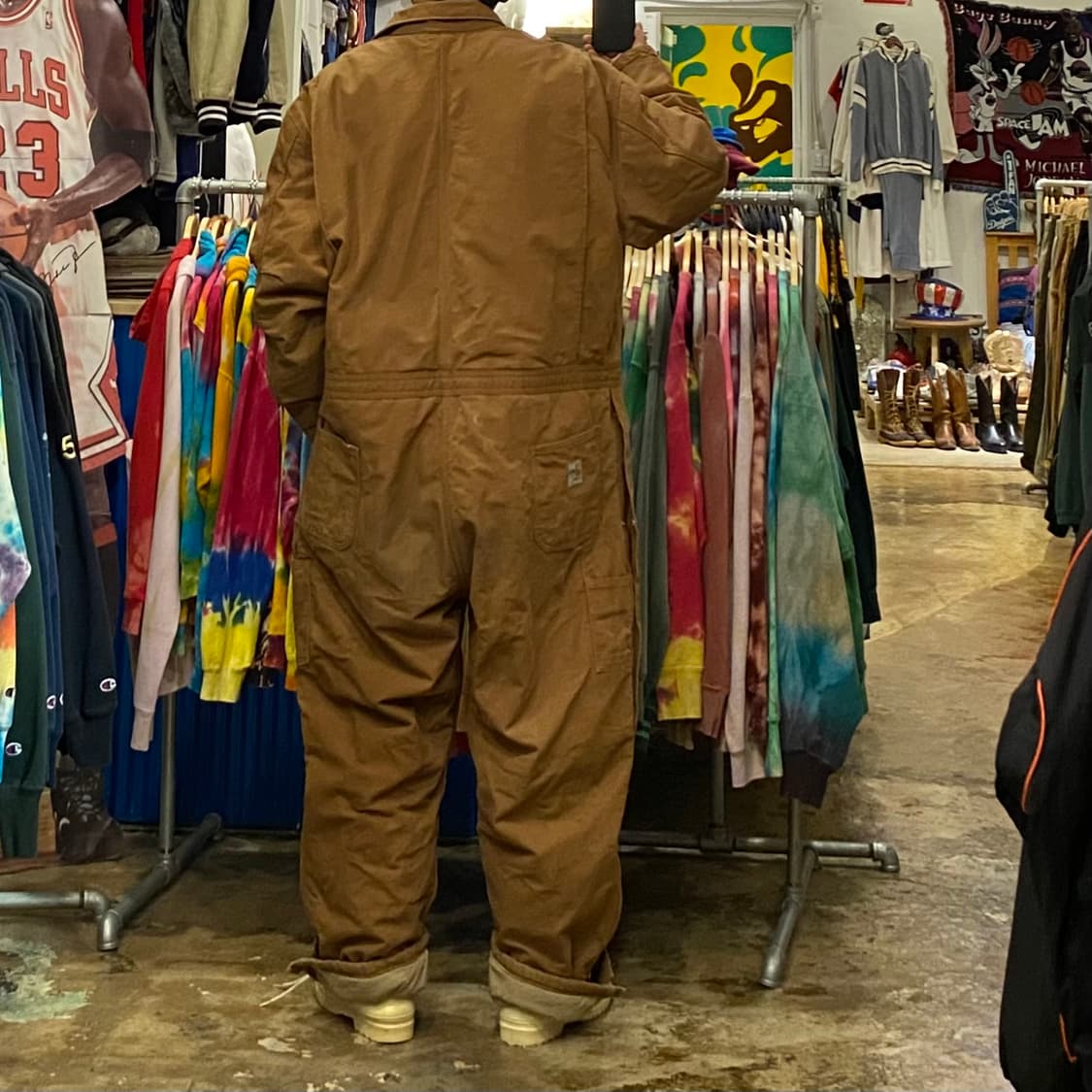 00s USA 칼하트 워크 패딩 점프슈트 상품이미지4