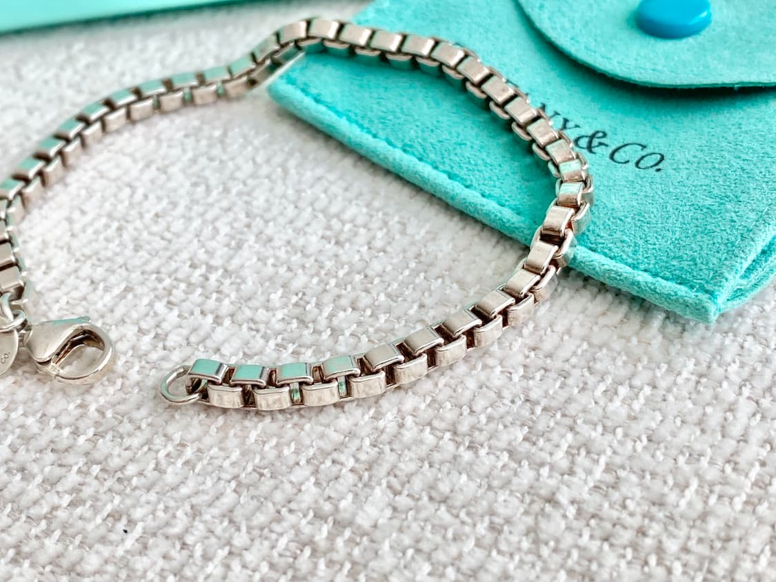 티파니 실버 베네치안 팔찌 18.5CM 남녀공용(컨디션굿) 상품이미지5